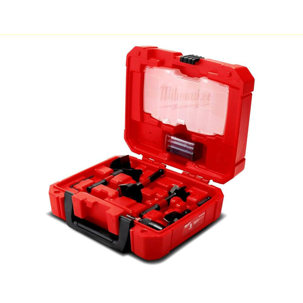 Milwaukee 49225100 5pce SwitchBlade Selfeed Bit Plumbers Kit