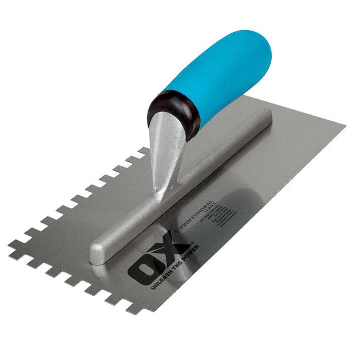OX Tools OX-P013408 Professional 8x8 Notch Trowel