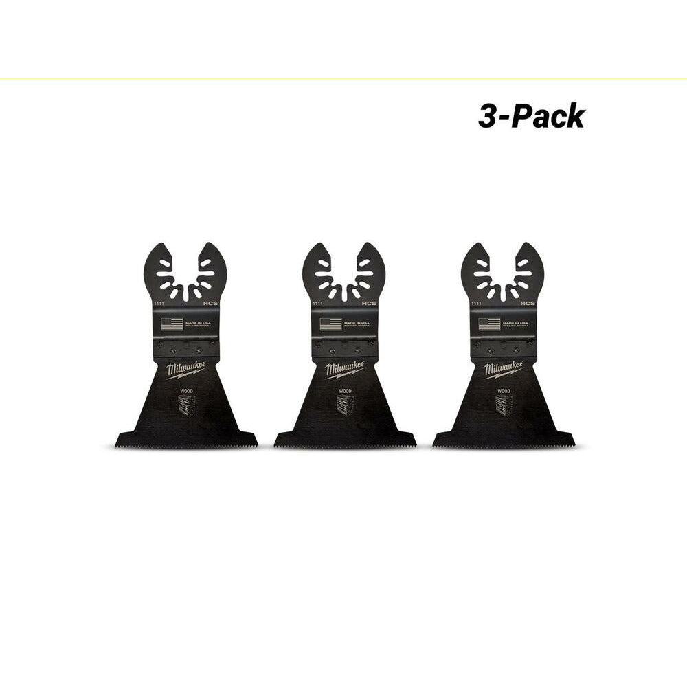 Milwaukee 49251113 3-Pack 63.5mm (2 1/2") OPEN-LOK High Carbon Steel Wood Blade