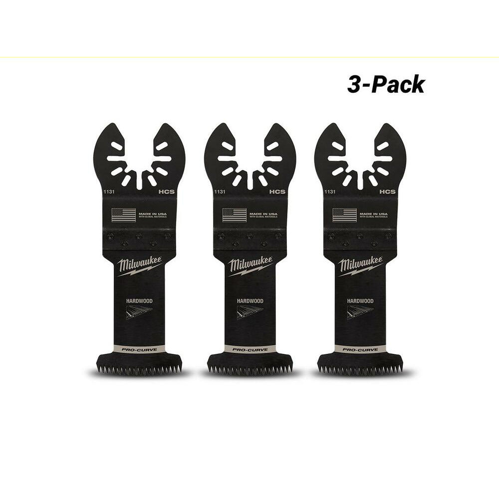 Milwaukee 49251133 3-Pack 35mm (1 3/8") OPEN-LOK Japanese Tooth Hardwood Blade