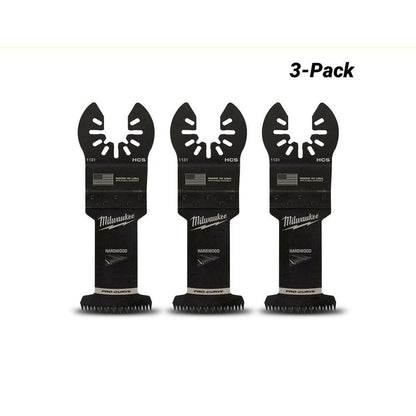 Milwaukee 49251133 3-Pack 35mm (1 3/8") OPEN-LOK Japanese Tooth Hardwood Blade