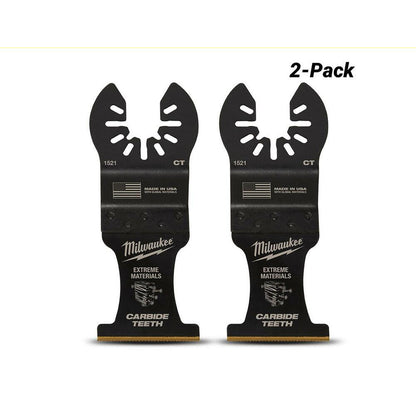Milwaukee 49251522 2-Pack 35mm (1 3/8") OPEN-LOK Extreme Material Titanium Enhanced Carbide Teeth Blade