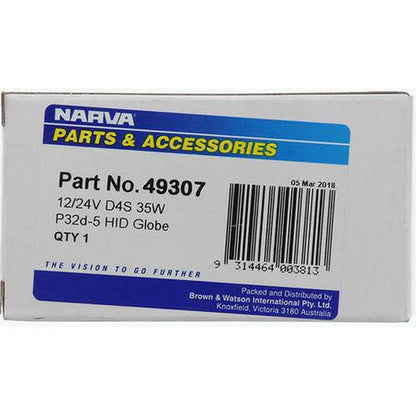 Narva D4S HID Globe P32D5 12V/24V 35W 49307