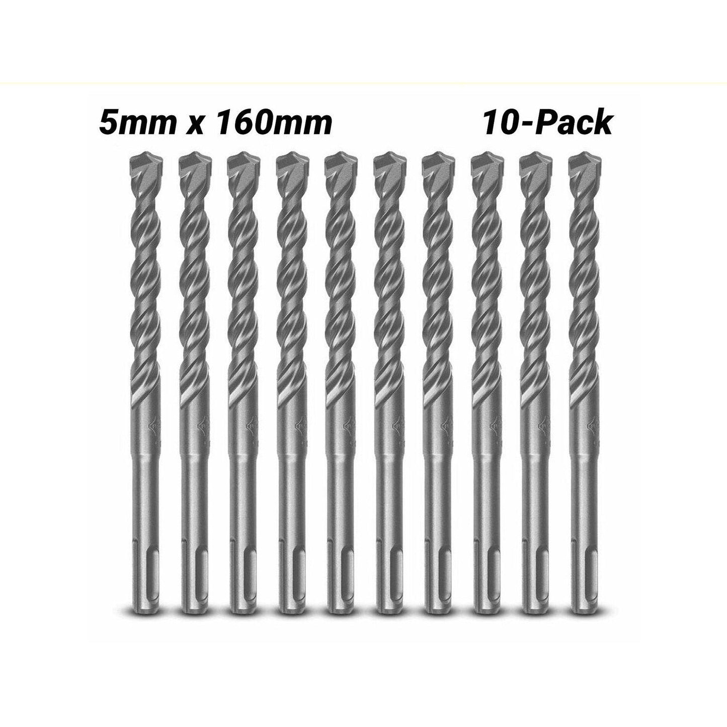 Milwaukee 4932352520 10-Pack 5mm x 160mm SDS Plus M2 2-Cut Drill Bit