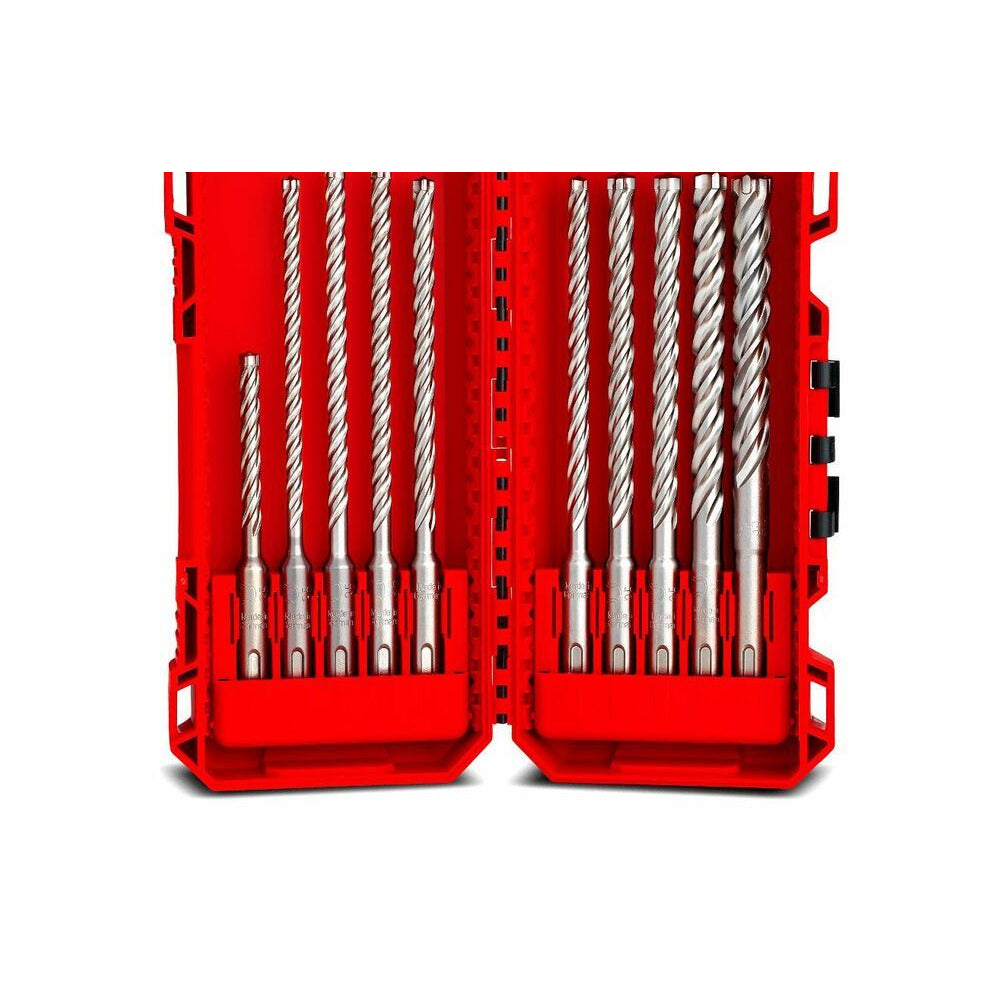 Milwaukee 49323557 10pce SDS-Plus MX4 4-Cut Drill Bit Set