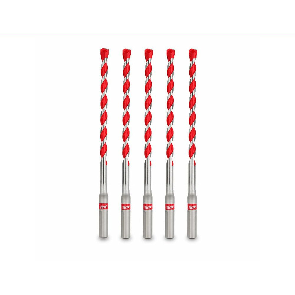 Milwaukee 49323562 5-Pack Masonry Hammer Drill Bit 6 x 100mm