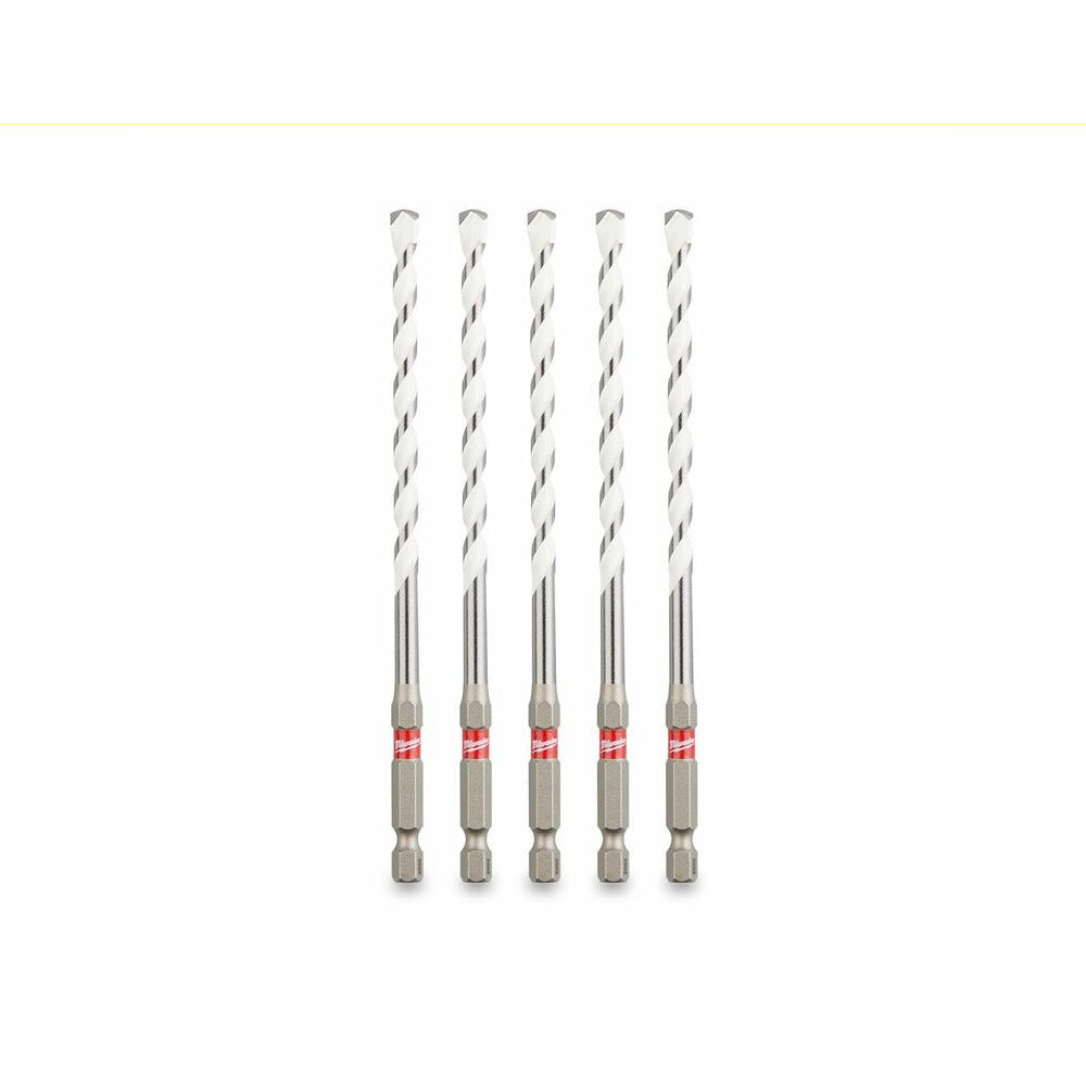 Milwaukee 49323563 5-Pack SHOCKWAVE Multi-Material Drill Bit 6 x 100mm