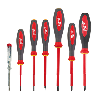 Milwaukee 7 Piece VDE Insulated Screwdriver Set 4932464068