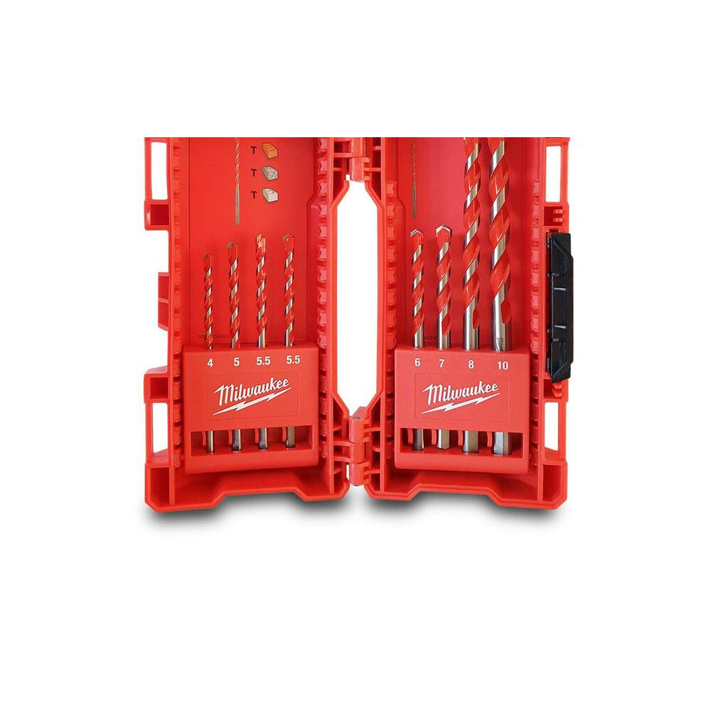 Milwaukee 4932471193 8pce Hammer & Rotary Drill Bit Set