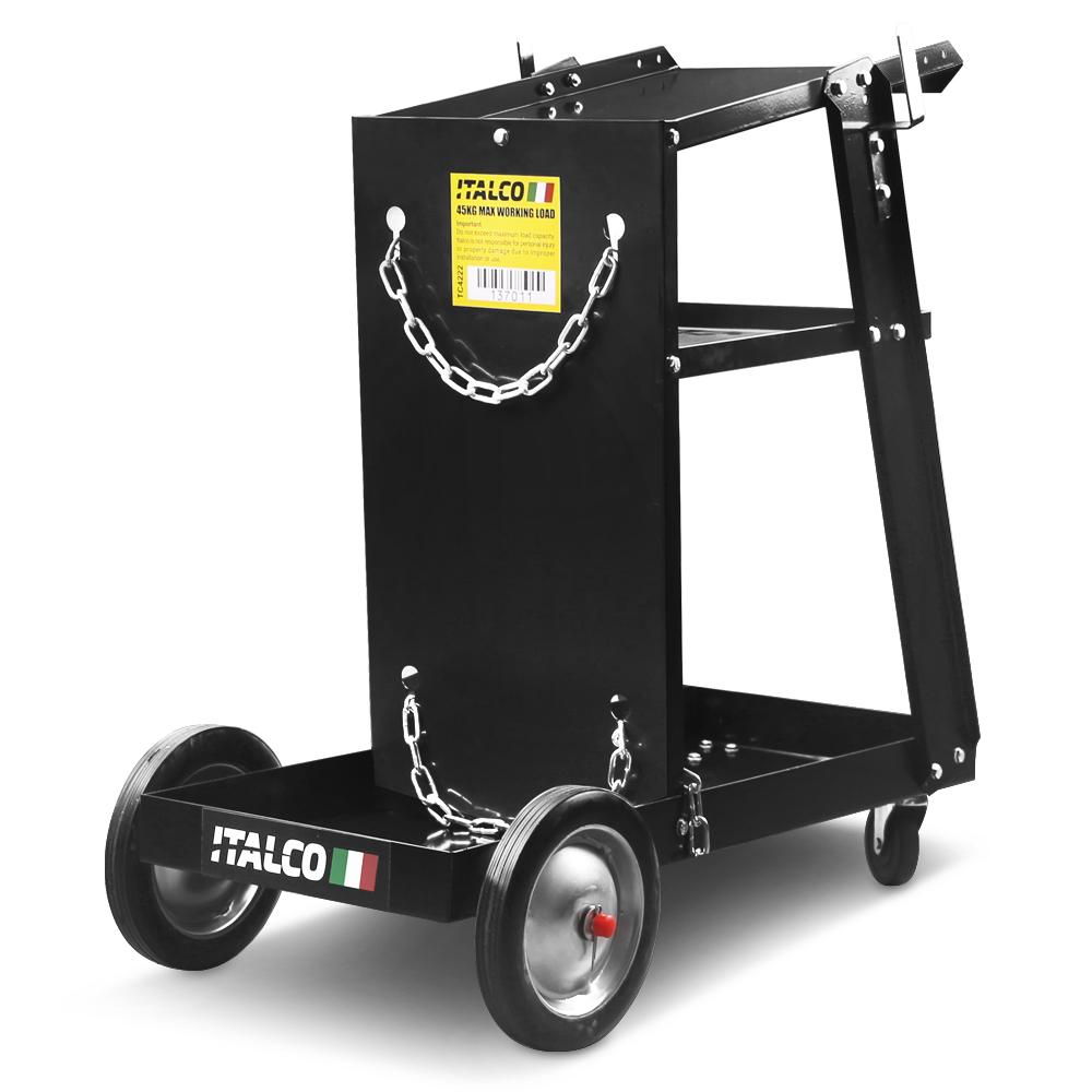 Italco TC4222 Heavy Duty Multi-Purpose Welder Trolley with Shelves