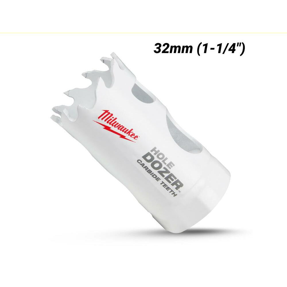 Milwaukee 49560710 32mm (1-1/4") HOLE DOZER Carbide Teeth Bi-Metal Hole Saw