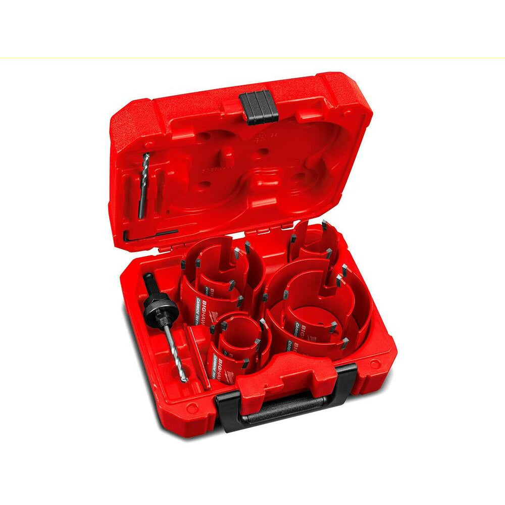 Milwaukee 49569298 10pce BIG HAWG General Purpose Carbite Teeth Hole Saw Set