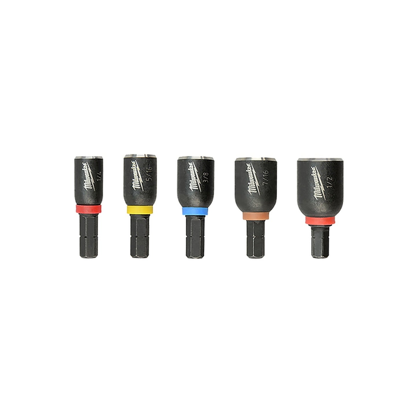 Milwaukee SHOCKWAVE Insert Nut Driver Set 1/4in 5/16in 3/8in 7/16in 1/2in 49664563