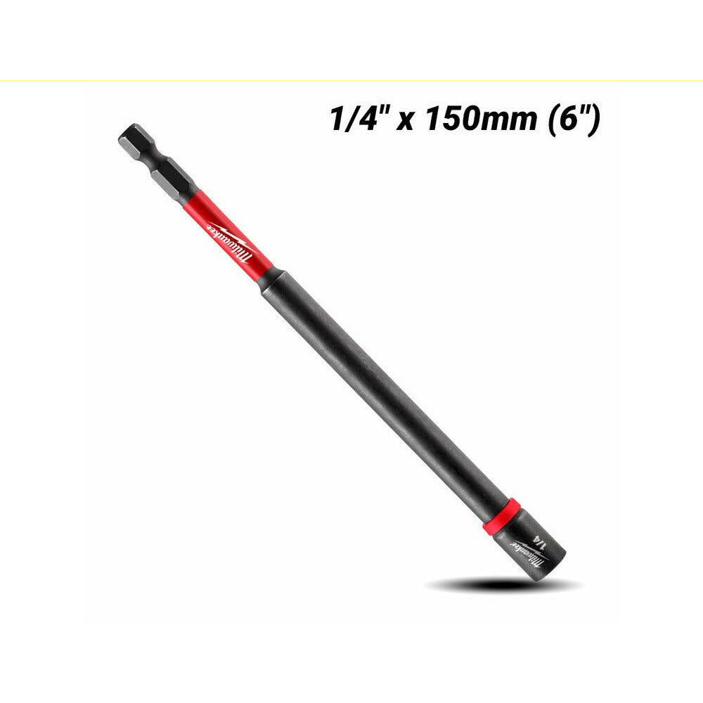 Milwaukee 49664582 1/4" x 150mm (6") Shockwave Power Bit Magnetic Nut Driver