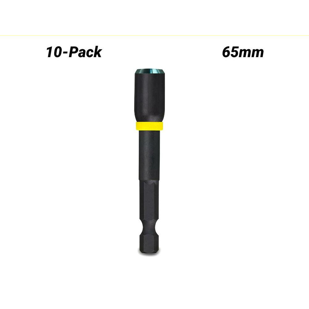 Milwaukee 49664733A 10-Pack SHOCKWAVE™  5/16" x 65mm (2-1/2") Power Bit Magnetic Nutdriver