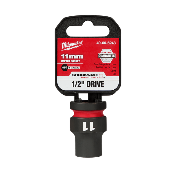 Milwaukee SHOCKWAVE 1/2in Drive 11mm Standard 6 Point Impact Socket 49666243
