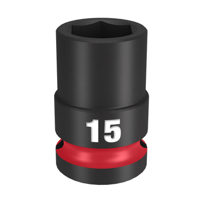 Milwaukee SHOCKWAVE 1/2in Drive 15mm Standard 6 Point Impact Socket 49666247