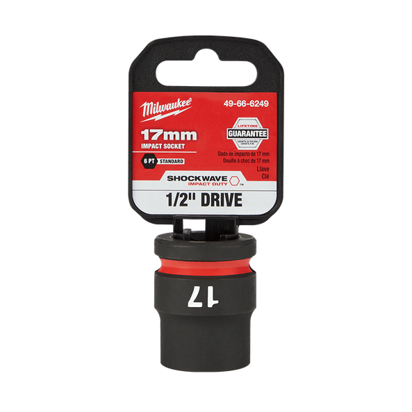 Milwaukee SHOCKWAVE 1/2in Drive 17mm Standard 6 Point Impact Socket 49666249