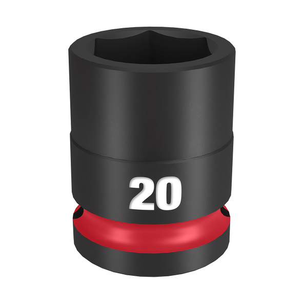 Milwaukee SHOCKWAVE 1/2in Drive 20mm Standard 6 Point Impact Socket 49666252