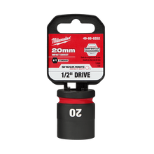 Milwaukee SHOCKWAVE 1/2in Drive 20mm Standard 6 Point Impact Socket 49666252