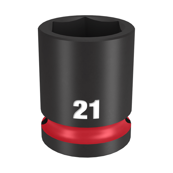 Milwaukee SHOCKWAVE 1/2in Drive 21mm Standard 6 Point Impact Socket 49666253