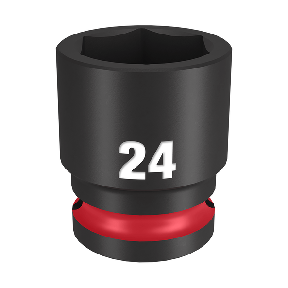 Milwaukee SHOCKWAVE 1/2in Drive 24mm Standard 6 Point Impact Socket 49666256