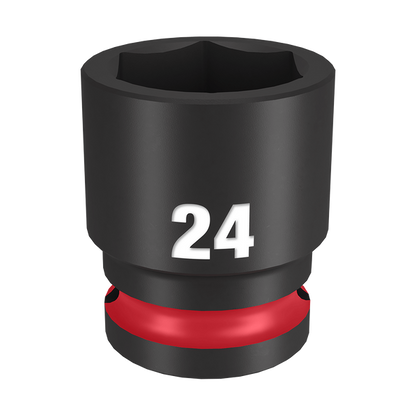 Milwaukee SHOCKWAVE 1/2in Drive 24mm Standard 6 Point Impact Socket 49666256