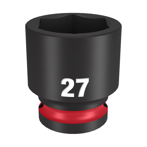 Milwaukee SHOCKWAVE 1/2in Drive 27mm Standard 6 Point Impact Socket 49666259