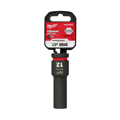 Milwaukee SHOCKWAVE 1/2in Drive 12mm Deep 6 Point Impact Socket 49666273