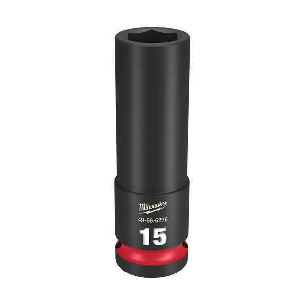 Milwaukee SHOCKWAVE 1/2in Drive 15mm Deep 6 Point Impact Socket 49666276