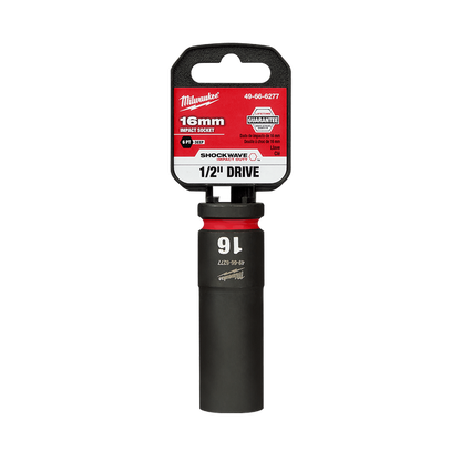 Milwaukee SHOCKWAVE 1/2in Drive 16mm Deep 6 Point Impact Socket 49666277