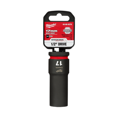 Milwaukee SHOCKWAVE 1/2in Drive 17mm Deep 6 Point Impact Socket 49666278