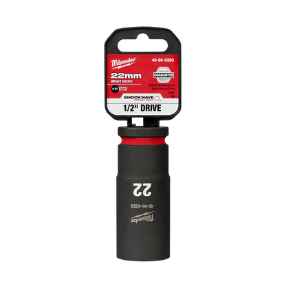 Milwaukee SHOCKWAVE 1/2in Drive 22mm Deep 6 Point Impact Socket 49666283