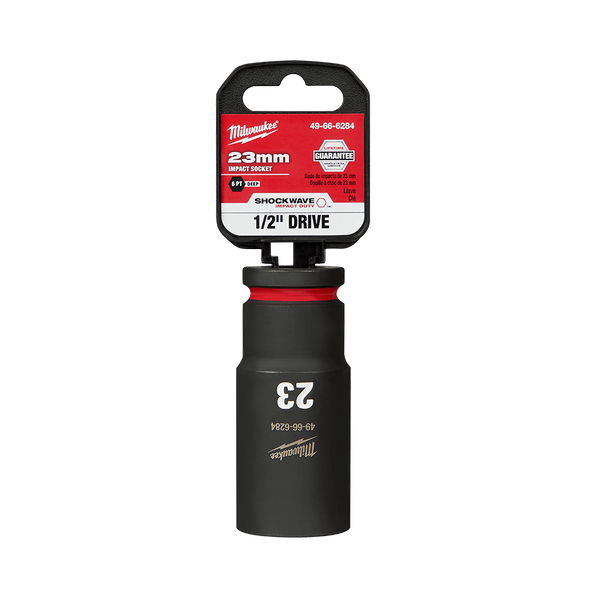Milwaukee SHOCKWAVE 1/2in Drive 23mm Deep 6 Point Impact Socket 49666284