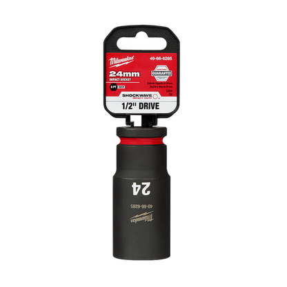 Milwaukee SHOCKWAVE 1/2in Drive 24mm Deep 6 Point Impact Socket 49666285