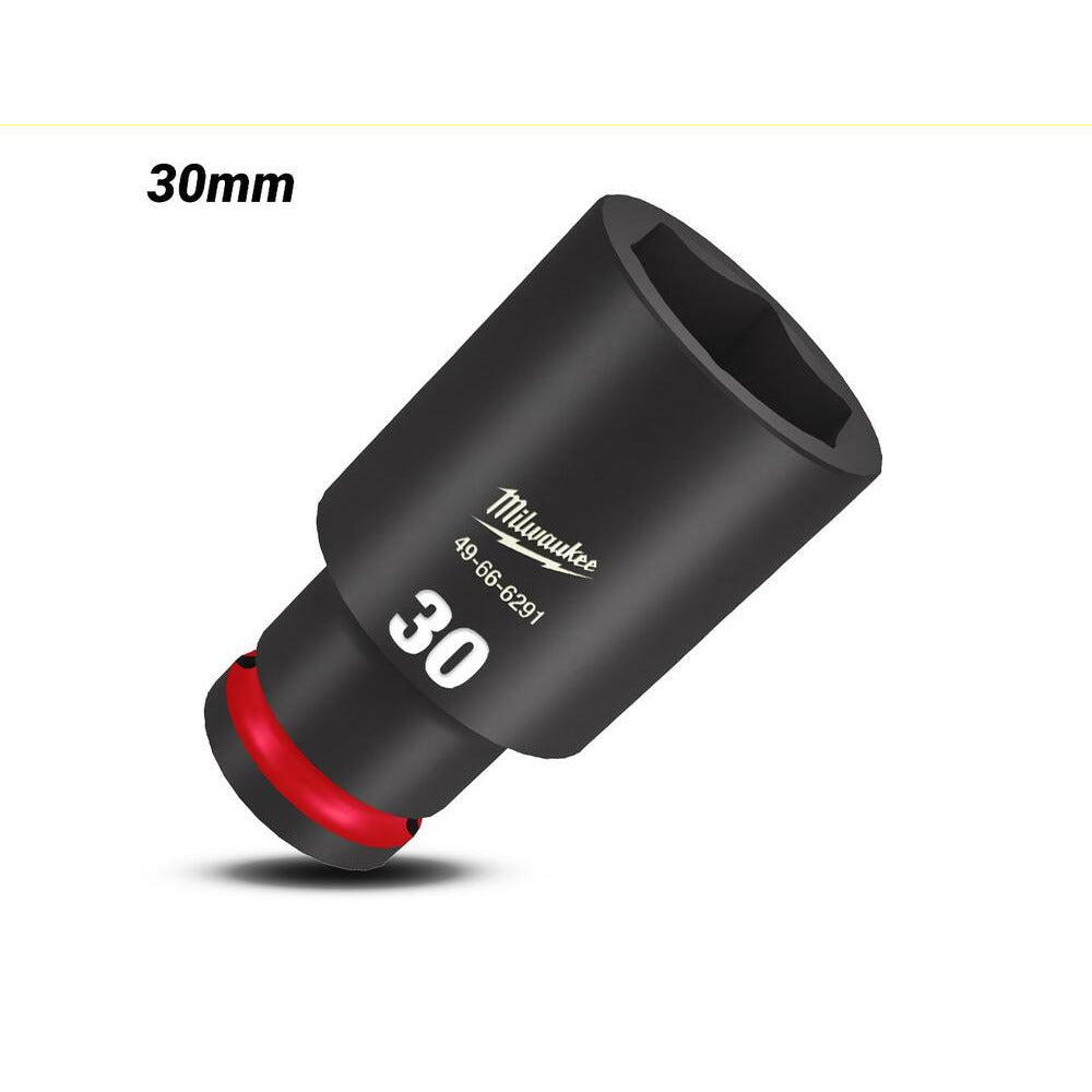 Milwaukee 49666291 1/2" Drive 30mm Metric Shockwave 6 Point Deep Impact Socket