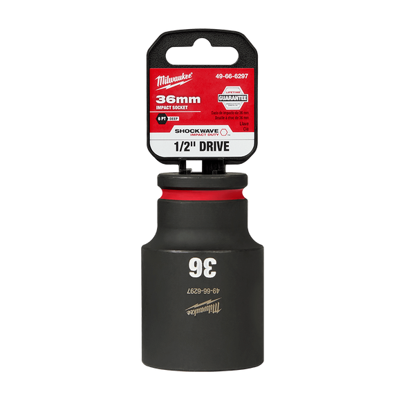 Milwaukee SHOCKWAVE 1/2in Drive 36mm Deep 6 Point Impact Socket 49666297