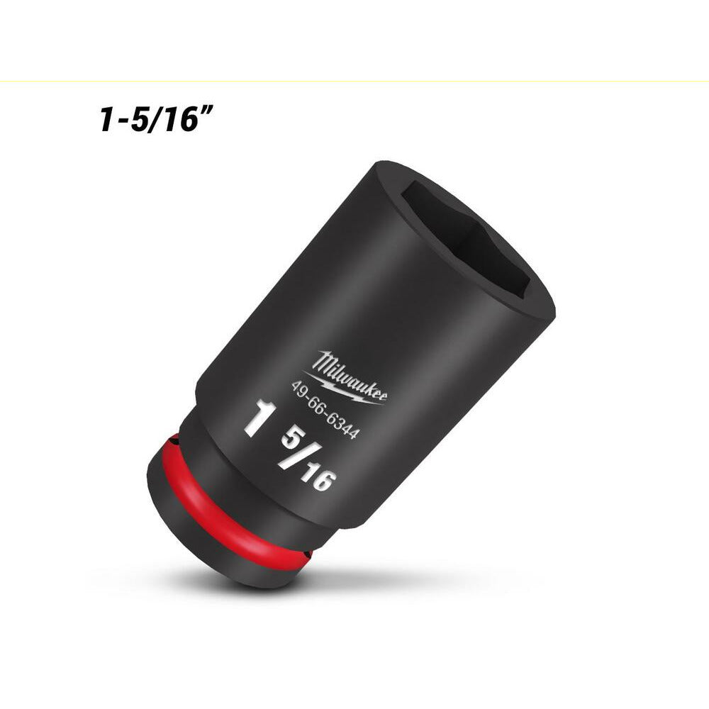 Milwaukee 49666344 3/4" Drive 1-5/16" SAE Shockwave Deep 6 Point Impact Socket