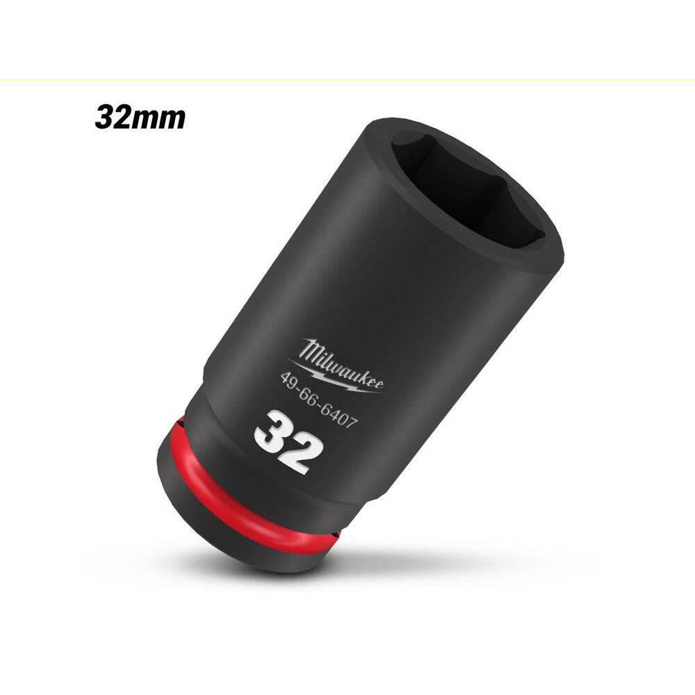 Milwaukee 49666407 3/4" Drive 32mm Metric Shockwave Deep 6 Point Impact Socket