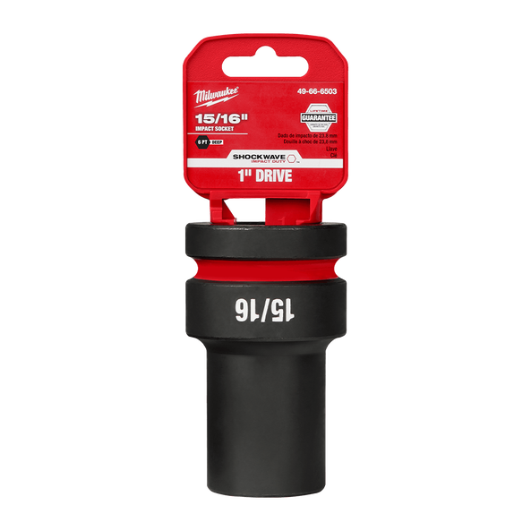 Milwaukee SHOCKWAVE 1in Drive 15/16in Deep 6 Point Impact Socket 49666503