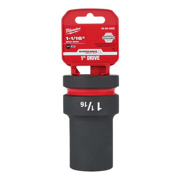 Milwaukee SHOCKWAVE 1in Drive 1-1/16in Deep 6 Point Impact Socket 49666505