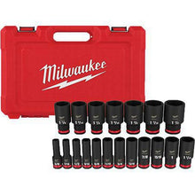 Milwaukee SHOCKWAVE Impact Duty 1/2in Drive 19PC SAE Deep 6 Point Impact Socket Set 49667012