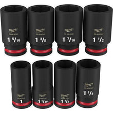 Milwaukee SHOCKWAVE 3/4in Drive 8PC SAE Deep 6 Point Impact Socket Set 49667018