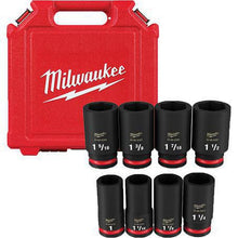 Milwaukee SHOCKWAVE 3/4in Drive 8PC SAE Deep 6 Point Impact Socket Set 49667018