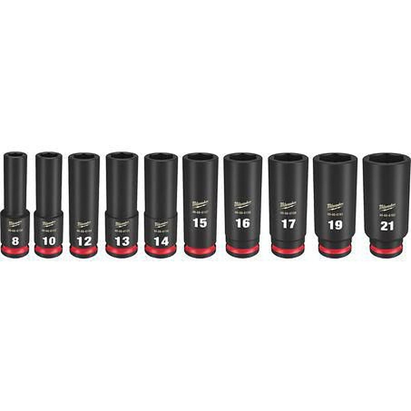 Milwaukee SHOCKWAVE 3/8in Drive 10PC Metric Deep 6 Point Impact Socket Set 49667051