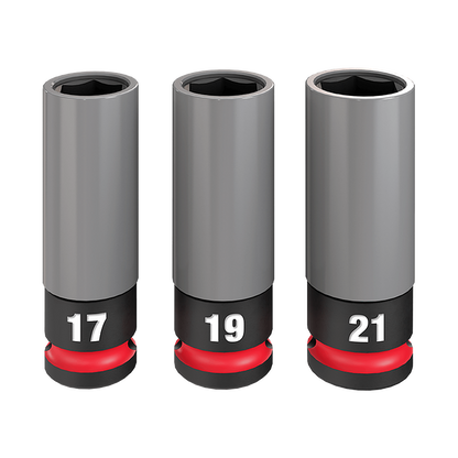 Milwaukee SHOCKWAVE Impact Duty 1/2in Drive 3PC Lug Nut Wheel Socket Set 49667830