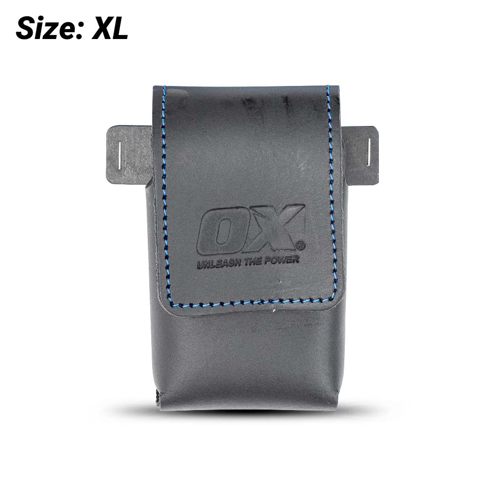 OX Tools OX-T265709 Black Leather Trade Mobile Phone Holder - XL