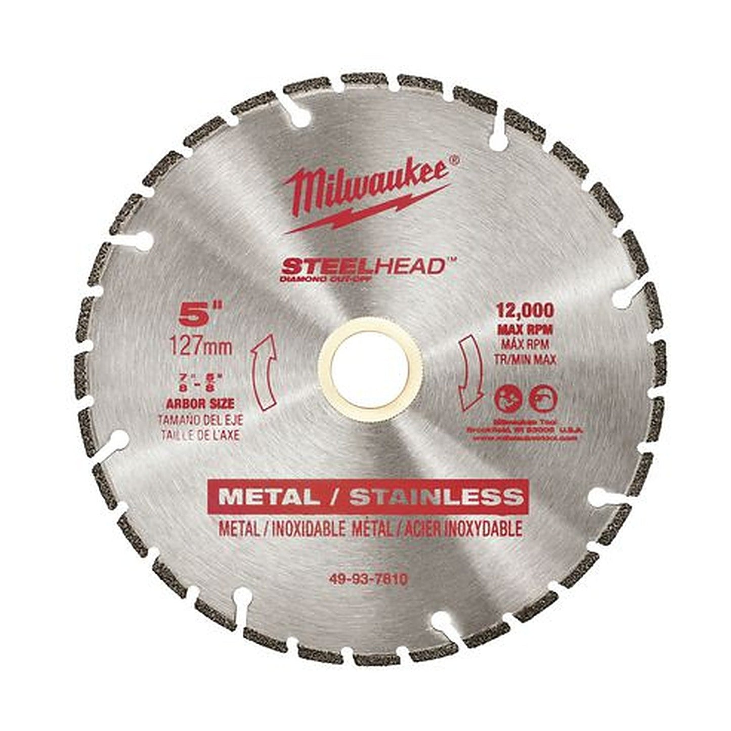 Milwaukee 125mm (5in) STEELHEAD Metal Diamond Cut-Off Blade 49937810