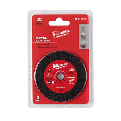 Milwaukee Metal Cut-Off Wheel 3 Pack