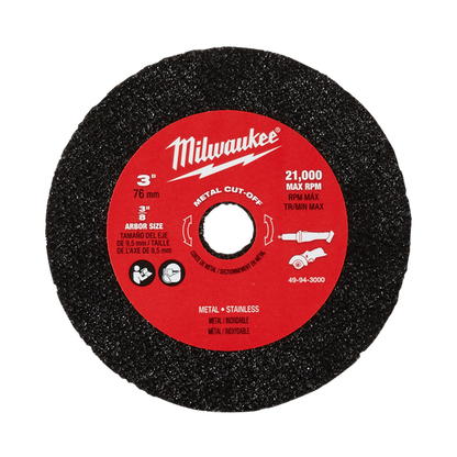 Milwaukee Metal Cut-Off Wheel 3 Pack